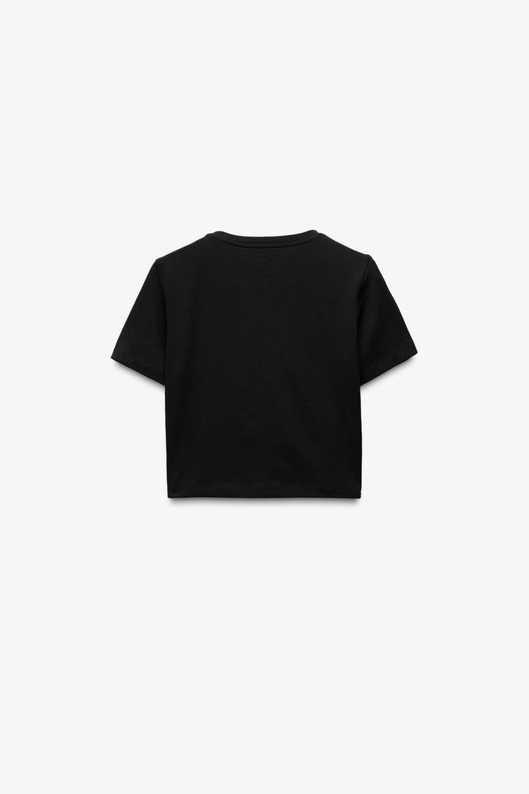 Kısa Kollu Crop T-Shirt