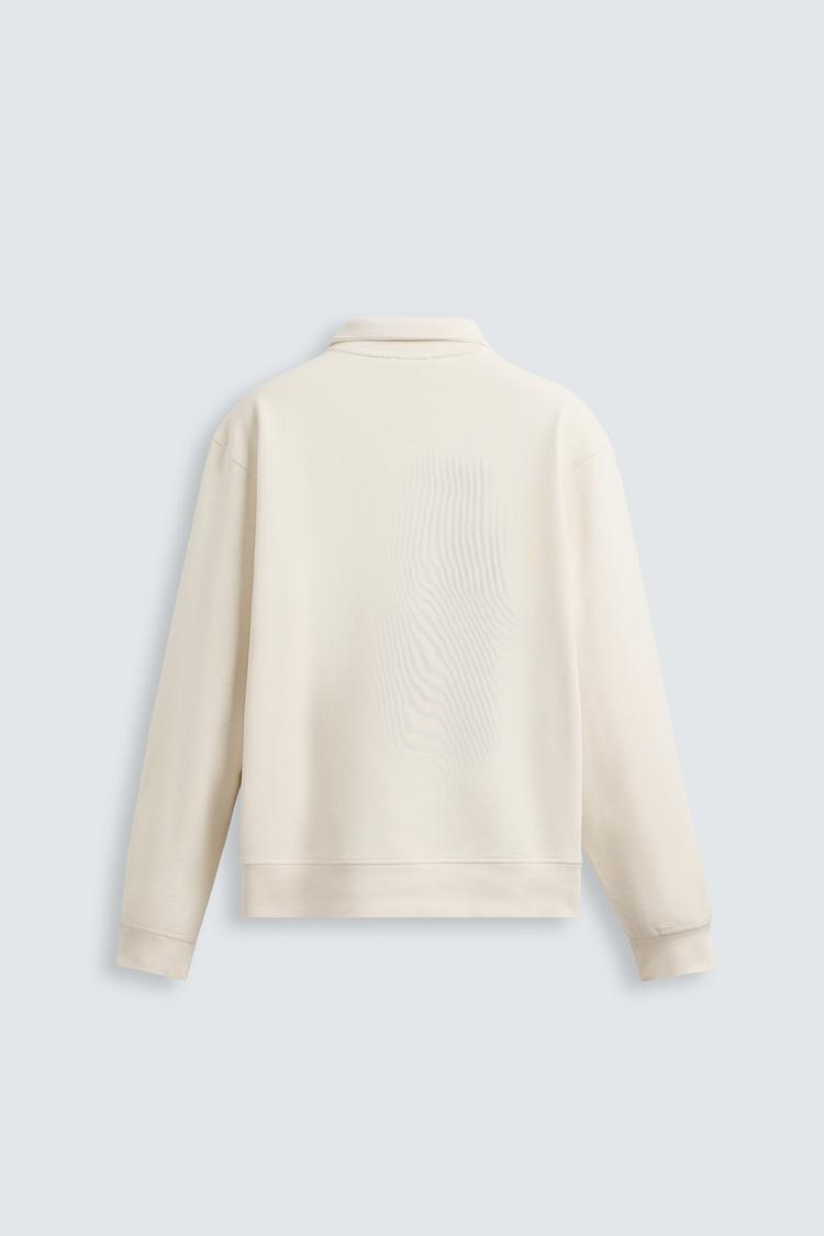 BASIC FERMUARLI YAKA SWEATSHIRT